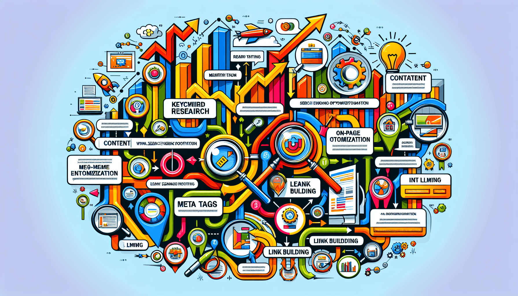 A diagram illustrating how SEO works to improve search visibility