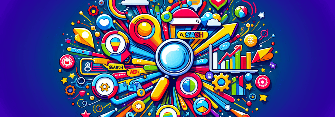 An illustration depicting the concept of search engine marketing