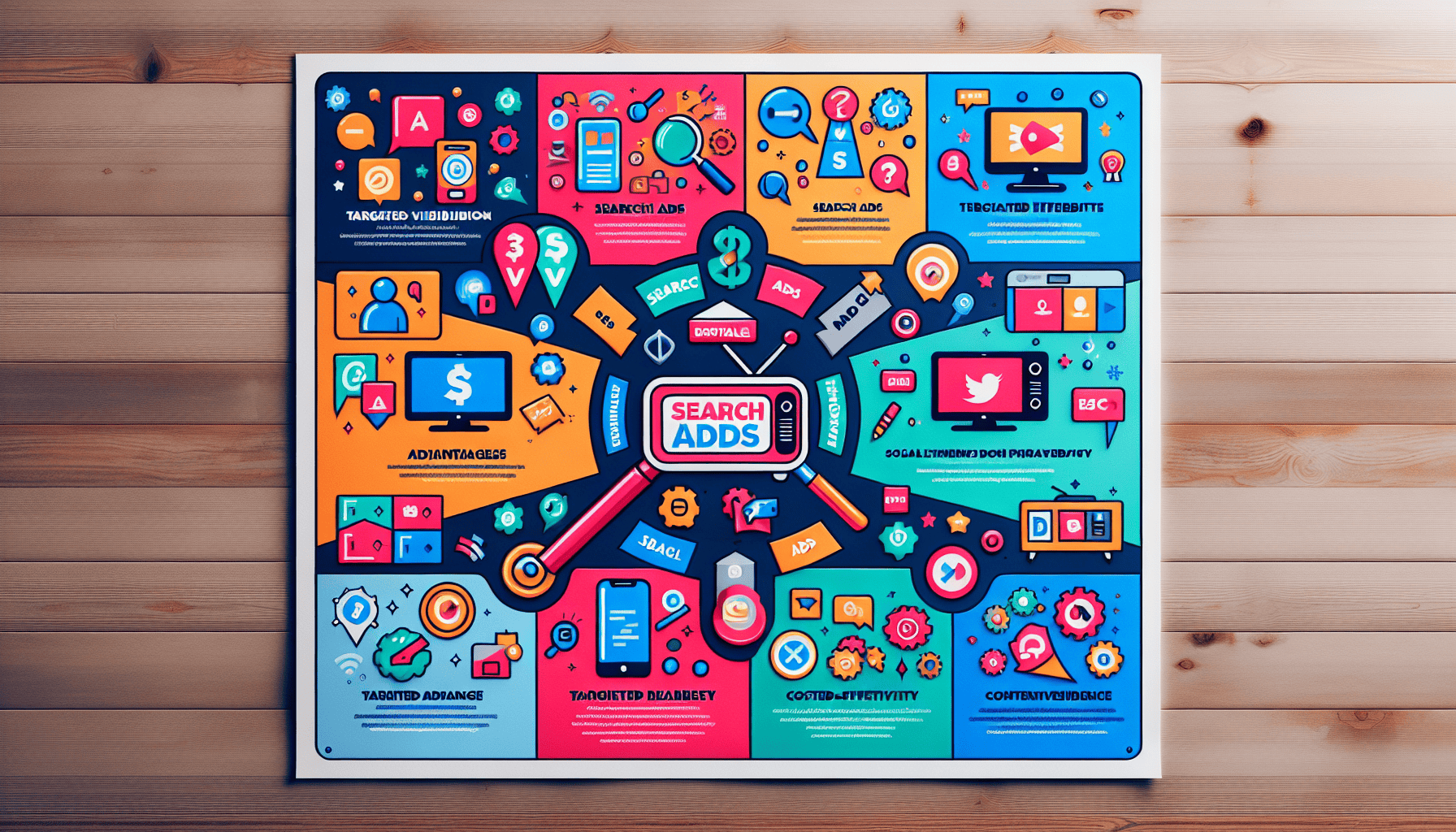 A comparison chart between search ads and other advertising methods