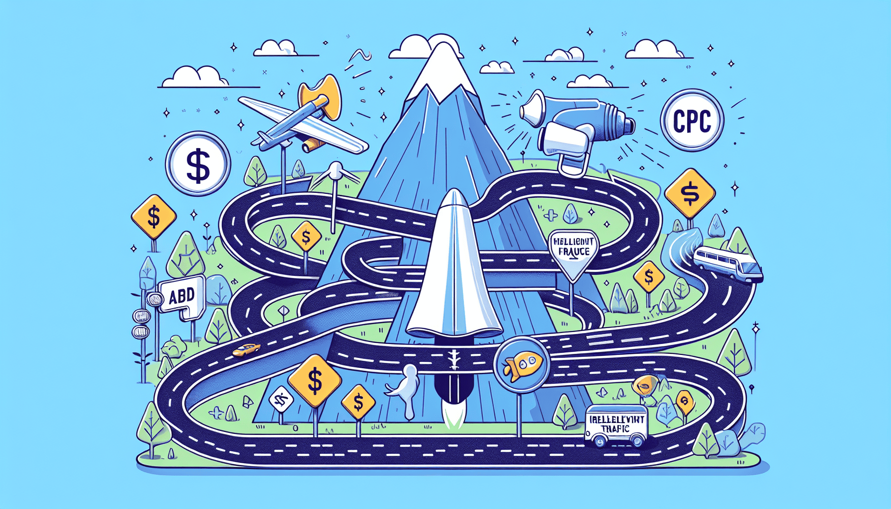 An illustration representing common challenges in SEM