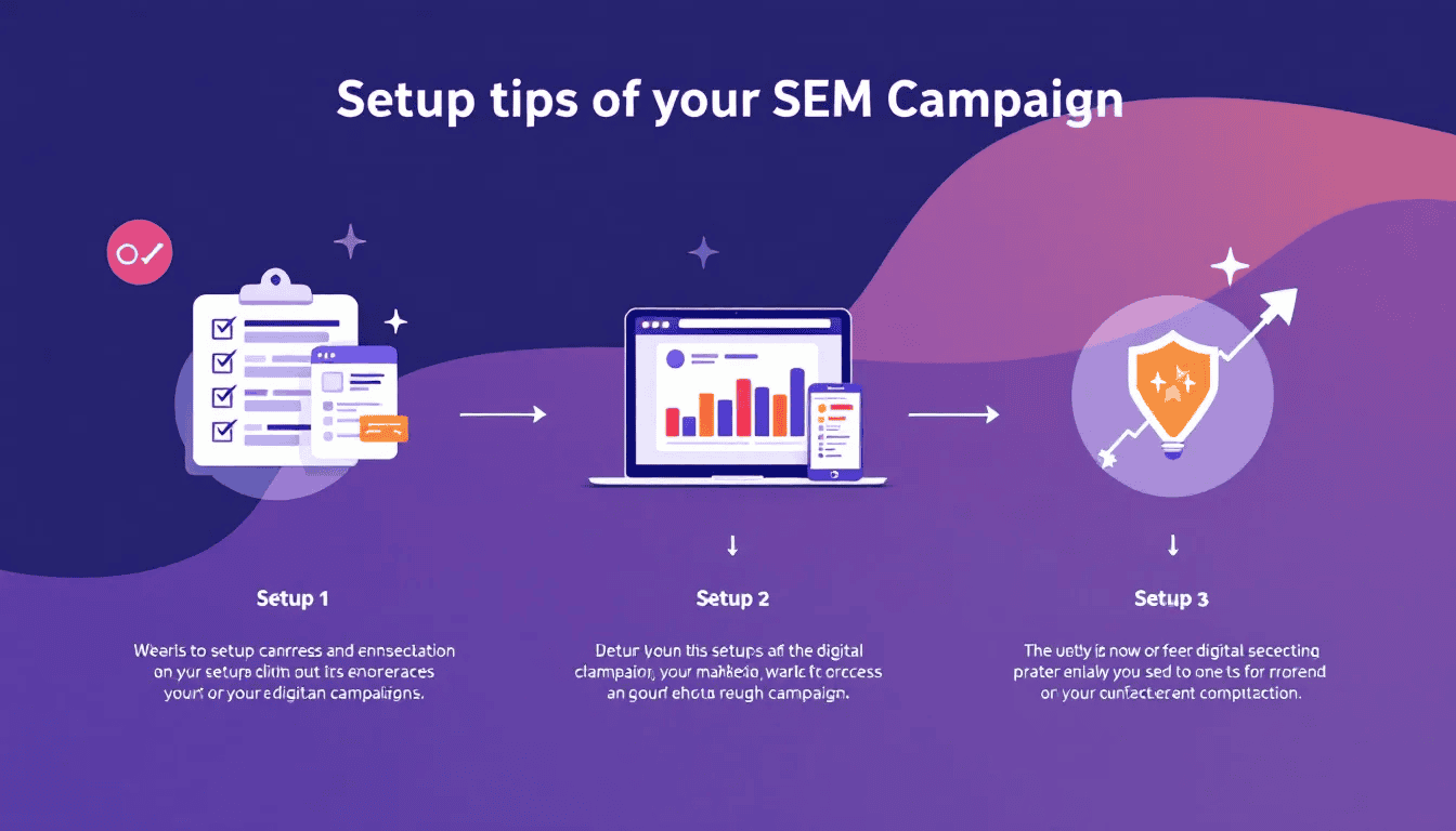 An image illustrating the setup process for an SEM campaign